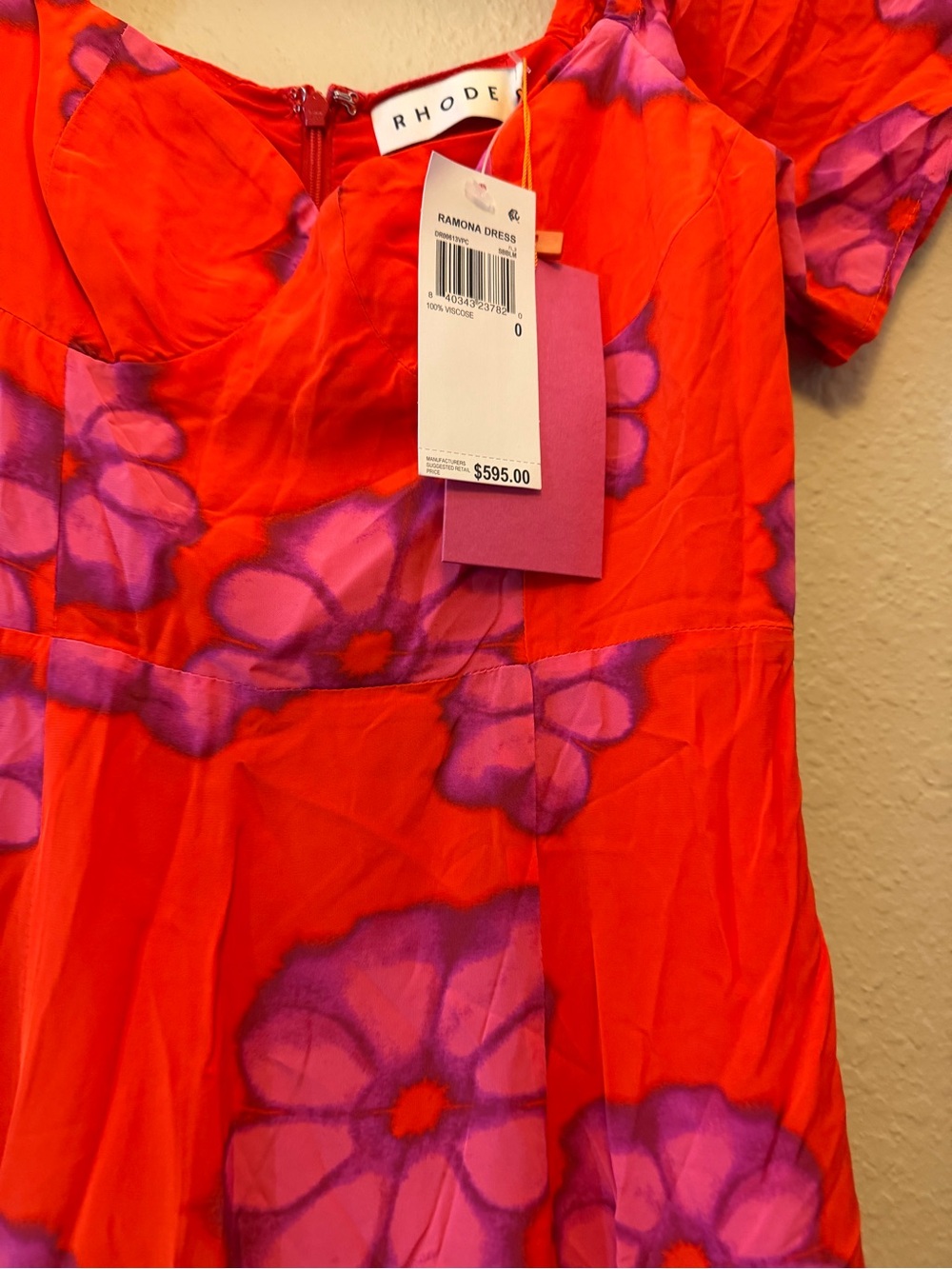 RHODE Red & Purple Floral Ramona Dress